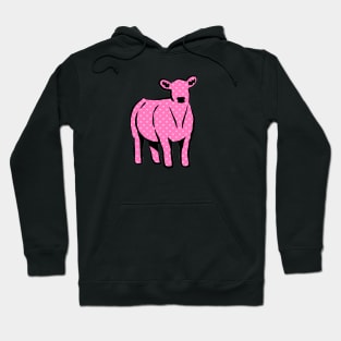 Pink Hearts Cow Silhouette  - NOT FOR RESALE WITHOUT PERMISSION Hoodie